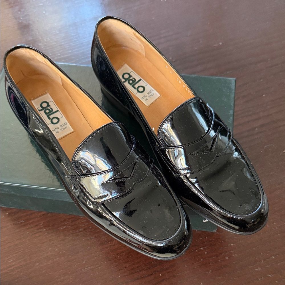 Galo Black Patent Loafers - Picture 2 of 9